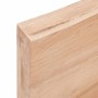 Light brown treated oak wood wall shelf 120x30x(2-6) cm by vidaXL, Shelves and shelves - Ref: Foro24-363693, Price: 57,99 €, ...