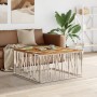 Stainless steel and solid acacia wood silver coffee table by vidaXL, Coffee table - Ref: Foro24-350071, Price: 205,02 €, Disc...