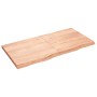 Light brown treated oak wood wall shelf 120x60x(2-4) cm by vidaXL, Shelves and shelves - Ref: Foro24-363698, Price: 78,48 €, ...