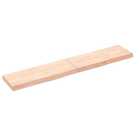 Solid untreated oak wood wall shelf 160x30x(2-6) cm by vidaXL, Shelves and shelves - Ref: Foro24-363589, Price: 60,14 €, Disc...