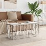 Stainless steel and glass silver coffee table 110x45x45 cm by vidaXL, Coffee table - Ref: Foro24-350051, Price: 179,21 €, Dis...