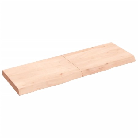 Solid untreated oak wood wall shelf 120x40x(2-6) cm by vidaXL, Shelves and shelves - Ref: Foro24-363575, Price: 60,65 €, Disc...