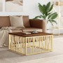 Golden stainless steel coffee table solid recycled wood by vidaXL, Coffee table - Ref: Foro24-350062, Price: 172,88 €, Discou...