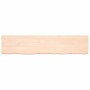 Untreated solid oak wood wall shelf 180x40x(2-4) cm by vidaXL, Shelves and shelves - Ref: Foro24-363598, Price: 74,99 €, Disc...