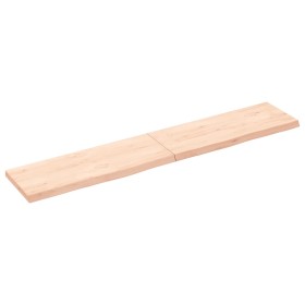 Untreated solid oak wood wall shelf 160x30x(2-4) cm by vidaXL, Shelves and shelves - Ref: Foro24-363588, Price: 54,86 €, Disc...