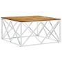 Stainless steel and solid acacia wood silver coffee table by vidaXL, Coffee table - Ref: Foro24-349975, Price: 152,23 €, Disc...