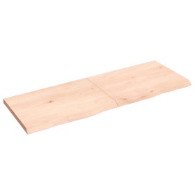 Untreated solid oak wood wall shelf 140x50x(2-4) cm by vidaXL, Shelves and shelves - Ref: Foro24-363584, Price: 71,70 €, Disc...