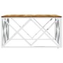 Stainless steel and solid acacia wood silver coffee table by vidaXL, Coffee table - Ref: Foro24-349975, Price: 152,23 €, Disc...