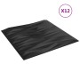 Paneles de pared 12 uds XPS piedra negro 50x50 cm 3 m² de vidaXL, Recubrimiento de paredes - Ref: Foro24-356940, Precio: 41,9...