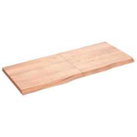 Light brown treated oak wood wall shelf 120x50x(2-4) cm by vidaXL, Shelves and shelves - Ref: Foro24-363696, Price: 69,99 €, ...