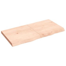 Untreated solid oak wood wall shelf 120x60x(2-6) cm by vidaXL, Shelves and shelves - Ref: Foro24-363579, Price: 87,00 €, Disc...