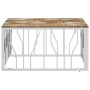 Stainless steel and silver recycled wood coffee table by vidaXL, Coffee table - Ref: Foro24-350064, Price: 112,52 €, Discount: %