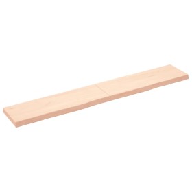 Untreated solid oak wood wall shelf 180x30x(2-6) cm by vidaXL, Shelves and shelves - Ref: Foro24-363597, Price: 65,65 €, Disc...