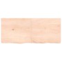 Untreated solid oak wood wall shelf 140x60x(2-6) cm by vidaXL, Shelves and shelves - Ref: Foro24-363587, Price: 88,99 €, Disc...