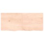 Untreated solid oak wood wall shelf 140x60x(2-4) cm by vidaXL, Shelves and shelves - Ref: Foro24-363586, Price: 83,48 €, Disc...