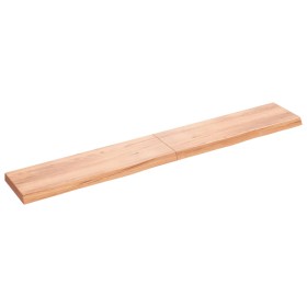 Light brown treated oak wood wall shelf 200x30x(2-6) cm by vidaXL, Shelves and shelves - Ref: Foro24-363725, Price: 84,99 €, ...