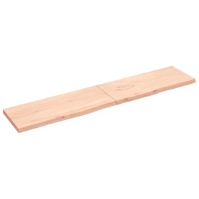 Solid untreated oak wood wall shelf 200x40x(2-4) cm by vidaXL, Shelves and shelves - Ref: Foro24-363606, Price: 82,99 €, Disc...