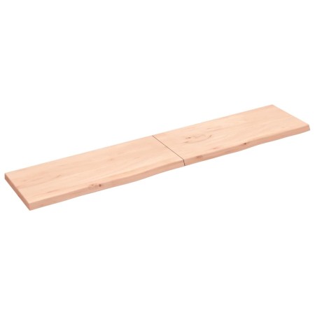 Solid untreated oak wood wall shelf 200x40x(2-4) cm by vidaXL, Shelves and shelves - Ref: Foro24-363606, Price: 85,27 €, Disc...