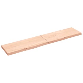 Untreated solid oak wood wall shelf 200x40x(2-6) cm by vidaXL, Shelves and shelves - Ref: Foro24-363607, Price: 98,95 €, Disc...