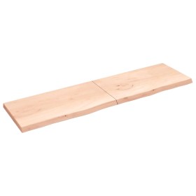 Solid untreated oak wood wall shelf 220x60x(2-6) cm by vidaXL, Shelves and shelves - Ref: Foro24-363619, Price: 167,99 €, Dis...