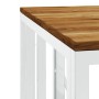 Couchtisch aus Edelstahl und massivem silbernem Akazienholz von vidaXL, Couchtisch - Ref: Foro24-350047, Preis: 92,57 €, Raba...