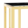 Golden stainless steel and glass console table 70x30x70 cm by vidaXL, Side tables - Ref: Foro24-350036, Price: 190,89 €, Disc...