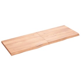 Light brown treated oak wood wall shelf 140x50x(2-4) cm by vidaXL, Shelves and shelves - Ref: Foro24-363704, Price: 79,99 €, ...