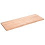 Light brown treated oak wood wall shelf 140x50x(2-4) cm by vidaXL, Shelves and shelves - Ref: Foro24-363704, Price: 77,45 €, ...