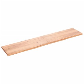 Light brown treated oak wood wall shelf 200x40x(2-4) cm by vidaXL, Shelves and shelves - Ref: Foro24-363726, Price: 85,99 €, ...