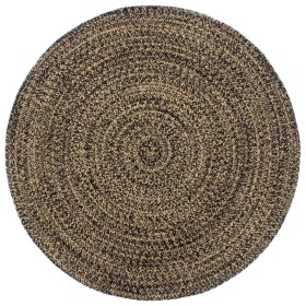 Alfombra hecha a mano de yute marrón y negro 210 cm de vidaXL, Alfombras - Ref: Foro24-343621, Precio: 120,70 €, Descuento: %