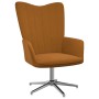 Brown velvet relaxation chair with footrest by vidaXL, Armchairs - Ref: Foro24-327740, Price: 89,49 €, Discount: %