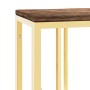 Console table stainless steel and solid gold recycled wood by vidaXL, Side tables - Ref: Foro24-350030, Price: 222,99 €, Disc...