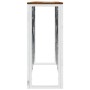 Console table stainless steel solid recycled wood silver by vidaXL, Side tables - Ref: Foro24-350032, Price: 150,49 €, Discou...