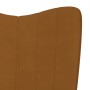 Brown velvet relaxation chair with footrest by vidaXL, Armchairs - Ref: Foro24-327740, Price: 89,49 €, Discount: %