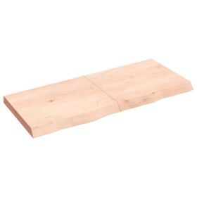 Solid untreated oak wood wall shelf 120x50x(2-6) cm by vidaXL, Shelves and shelves - Ref: Foro24-363577, Price: 66,99 €, Disc...