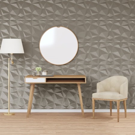 Wall panels 48 pcs XPS diamond gray concrete 50x50cm 12 m² by vidaXL, Wall covering - Ref: Foro24-356928, Price: 121,35 €, Di...