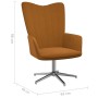 Brown velvet relaxation chair with footrest by vidaXL, Armchairs - Ref: Foro24-327740, Price: 89,49 €, Discount: %