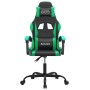 Black and green synthetic leather gaming chair by vidaXL, Gaming chairs - Ref: Foro24-3143869, Price: 120,35 €, Discount: %