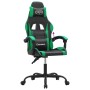 Black and green synthetic leather gaming chair by vidaXL, Gaming chairs - Ref: Foro24-3143869, Price: 120,35 €, Discount: %