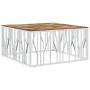 Silver stainless steel and recycled wood coffee table by vidaXL, Coffee table - Ref: Foro24-350072, Price: 203,99 €, Discount: %