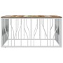 Silver stainless steel and recycled wood coffee table by vidaXL, Coffee table - Ref: Foro24-350072, Price: 203,99 €, Discount: %