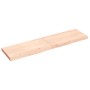 Estante de pared madera maciza roble sin tratar 120x30x(2-4) cm de vidaXL, Estantes y estanterías - Ref: Foro24-363572, Preci...