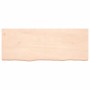 Untreated solid oak wood wall shelf 160x60x(2-6) cm by vidaXL, Shelves and shelves - Ref: Foro24-363595, Price: 98,78 €, Disc...