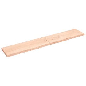 Untreated solid oak wood wall shelf 220x40x(2-4) cm by vidaXL, Shelves and shelves - Ref: Foro24-363614, Price: 102,79 €, Dis...