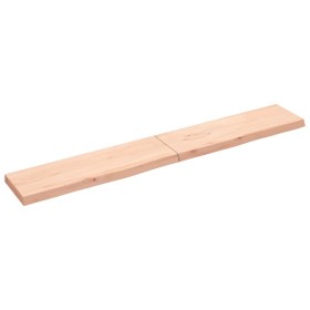 Untreated solid oak wood wall shelf 200x30x(2-6) cm by vidaXL, Shelves and shelves - Ref: Foro24-363605, Price: 73,24 €, Disc...