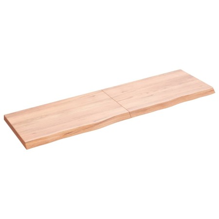 Light brown treated oak wood wall shelf 140x40x(2-4) cm by vidaXL, Shelves and shelves - Ref: Foro24-363702, Price: 69,54 €, ...