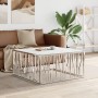 Stainless steel and silver glass coffee table 100x100x50 cm by vidaXL, Coffee table - Ref: Foro24-350067, Price: 330,68 €, Di...