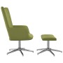 Silla de relajación con reposapiés terciopelo verde claro de vidaXL, Sillones - Ref: Foro24-327735, Precio: 95,18 €, Descuent...