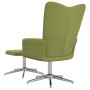 Silla de relajación con reposapiés terciopelo verde claro de vidaXL, Sillones - Ref: Foro24-327735, Precio: 95,18 €, Descuent...