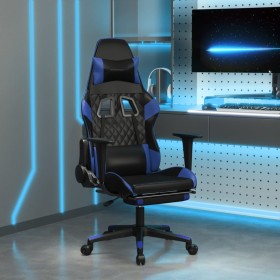 Gaming-Stuhl mit Fußstütze Kunstleder schwarz blau von vidaXL, Gaming-Stühle - Ref: Foro24-3143764, Preis: 145,99 €, Rabatt: %